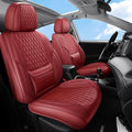 Car Seat Covers Full Set Custom Fit For Toyota Sienna 2021-2026, Red | Lumbar Support, Premium Faux Leather, Breathable, Anti-Slip, Airbag Compatible, Waterproof, Car Seat Protectors, 2 Row-5Seat by Unknown