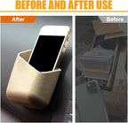 YoRise 2PCS Car Seat Side Pocket Organizer, A-Pillar Sunglass Holder, Stick-On Small Item Automotive Storage Box, Car Seat Gap Filler Organizer for Card, Cigarette, Phone, Registration (Beige) - Image 4