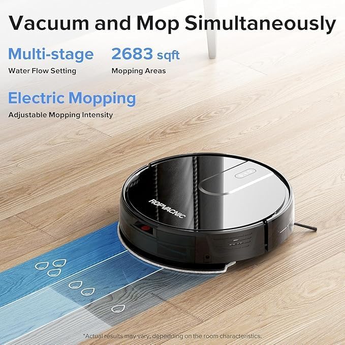 ROPVACNIC Robot Vacuum and Mop Combo 5200Pa Suction Robotic Cleaner - Image 2