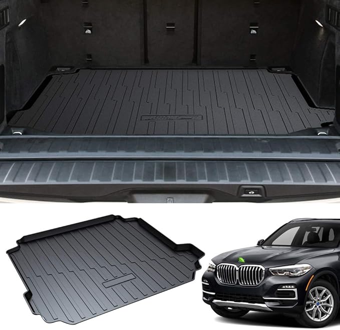 Powerty Trunk Mat for BMW X5 2019-2026 (Not for Hybrid and 7-Seats), All Weather TPE Cargo Mat Liner for X5 Rear Trunk Without Optional Luggage Kit by Powerty