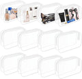 12 Pieces Clear Cosmetics Bag, Clear Zippered Cosmetic Makeup Pouch, TSA Approved Toiletry Bag for Travel, Waterproof Vinyl Plastic Organizer Case for Vacation Bathroom (White Medium) by YOQIVEXU