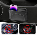 Car Side Pocket Organizer, Car Seat Side Storage Pocket, Pen Phone Holder Tray Pouch Vehicle Seat Gap Filler, PU Leather Car Seat Side Pocket Organizer for Auto Door Window Console (Black) - Image 6