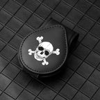 Sunglass Holder for Car Visor, for Anime Skull Skeleton Magnet Sunglasses Holder for car, Cartoon Leather Car Sunglass Holder, Visor Sunglass Holder with Glasses Cards - Image 2