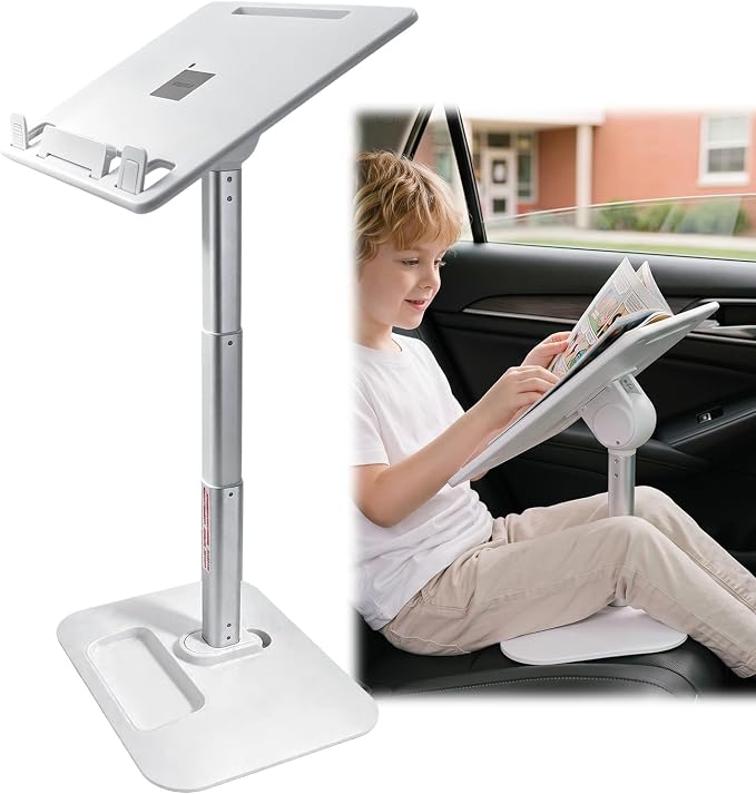 Car Desk for Laptop, Adjustable Car Seat Tray Table for Seat Food Eating, Essentials Laptop Stand for Long Trips by Unknown