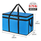 Bodaon 3-Pack Insulated Food Delivery Bag for Hot and Cold Meal, XXXL, Grocery Tote Insulation Bag for Catering, Large Pizza Warmer, Blue - Image 2