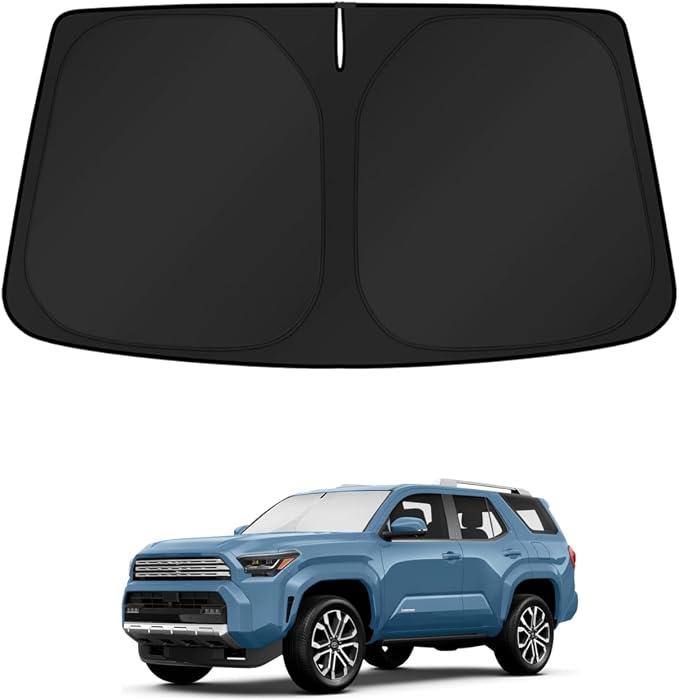 KUST Windshield Sun Shade for Toyota 4RUNNER 2025-2026 / Toyota Tacoma 2016-2022 2023 2024 2025 2026 Window Accessories Shade Sun Visor Cover Foldable Block UV Rays by KUST