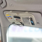 Car Sun Visor Organizer, Auto Interior Accessories Pocket Organizer - Car Truck SUV Storage Pouch Holder, with Multi-Pocket Net Zipper (Gray) by KARTISEN