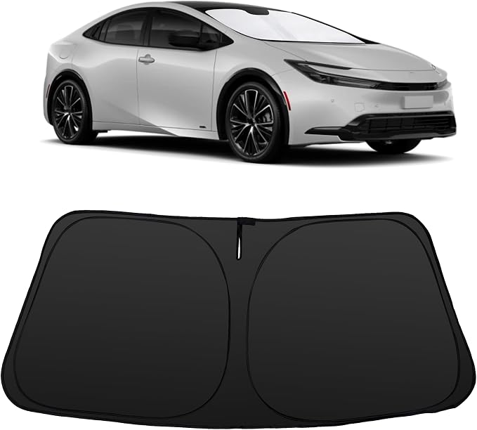 Windshield Sun Shade for 2023-2026 Toyota Prius | Foldable, Full covered for windshield, Block UV Rays, Heat Reduction, Easy to install, Keeps Car Cooler by YYCKE
