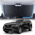 Windshield Sun Shade for Mazda CX-90 2024-2026, 100% UV Block & Heat Insulation, Custom Fit Sunshade, Foldable Car Sunshade with Storage Bag, Summer Car Accessory by Amadaw