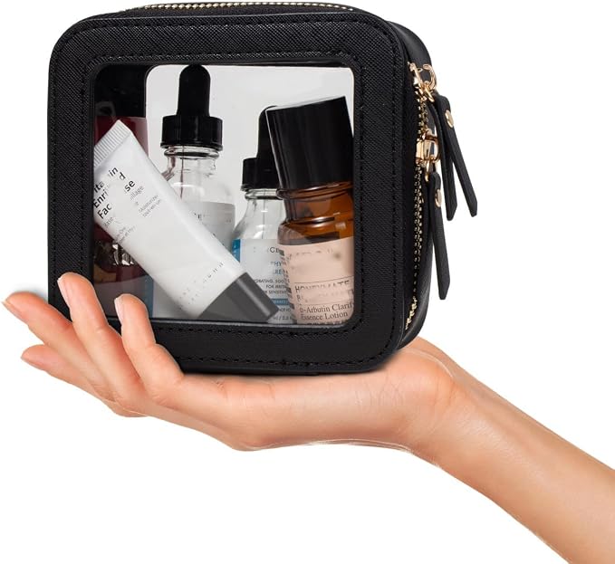 Clear Makeup Bag Small, TSA Approved Portable Toiletry Bag with Zipper Cosmetic Travel Bag Makeup Organizer Case Mini Makeup Pouch for Purse Car Organizer Bag for Women Men - Image 7
