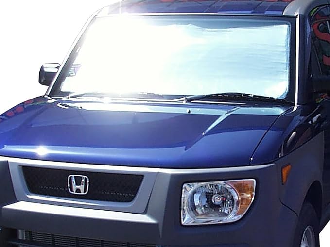 HeatShield, The Original Windshield Sun Shade, Custom-Fit for Honda Element SUV 2003, 2004, 2005, 2006, 2007, 2008 Silver Series - Image 2