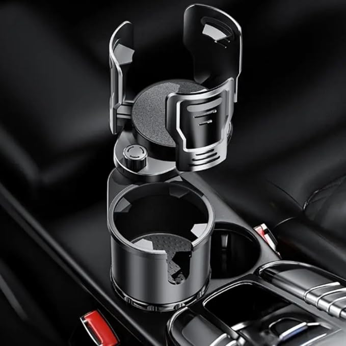 Car Cup Holder Expander 2 in 1，Expandable Cup Holder with 360°Adjustable Base，Compatible with Hydro Flask, Yeti, Nalgene, Other Large Bottles Drinks Mugs, Expandable to 2.87"-6" (Black) - Image 7