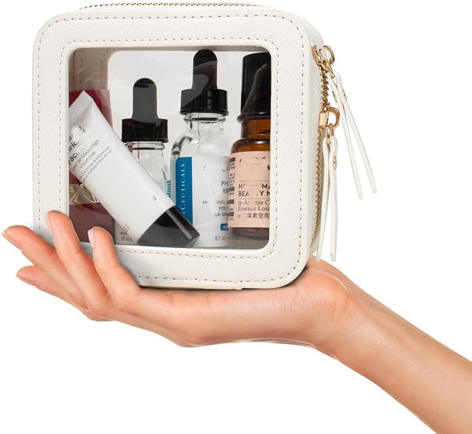 Clear Makeup Bag Small, TSA Approved Portable Toiletry Bag with Zipper Cosmetic Travel Bag Makeup Organizer Case Mini Makeup Pouch for Purse Car Organizer Bag for Women Men - Image 7