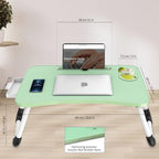 Fayquaze Portable Foldable Laptop Bed Desk with Storage Drawer and Cup Holder - Lap Desk Laptop Stand Tray Table for Eating, Reading and Working - Image 4