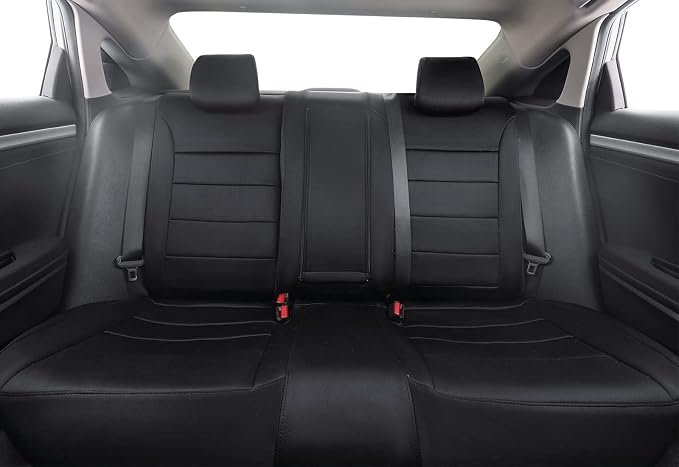 EKR Civic Seat Covers Custom Fit for Honda Civic (Hatchback) 2022-2026 (Rear W/NO Armrest),Waterproof Car Seat Cover Full Set,Neoprene(Black) - Image 6