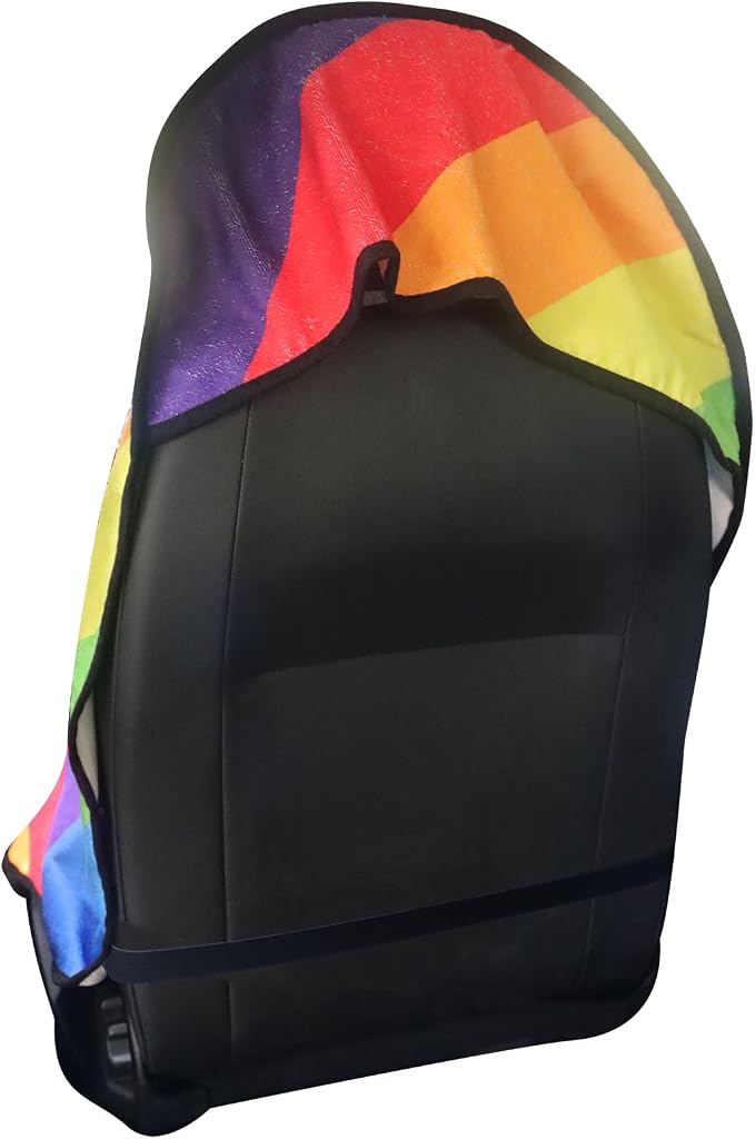 Car Seat Cover Protector Front Seats,for Gym Workout,Running,Swimming,Beach and Hiking,Waterproof Sweat Towel Bucket Seat Covers for Cars SUV Trucks (Rainbow, 1Pcs) - Image 2