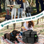 PetAmi Dog Travel Bag Organizer, Pet Supplies Diaper Tote, Dark Gray Large | Pet Travel Kit with 2 Food Containers & 2 Collapsible Dog Bowls, Luggage Sleeve, Weekend Getaway Road Trip Camping Essentials - Image 6
