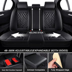 Fit for Toyota Yaris Seat Covers 2007-2020,Premium Leather, 360° Full Protection, Thick Padding & Memory Foam, Waterproof & Stain-Resistant Car Seat Cover Full Set (5 Seat,Black) - Image 7