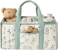 Diaper Caddy Organizer,Cute Floral Nursery Storage Basket,Soft Portable Changing Table Car Caddy Organizer Gift (Floral H) by Ankick