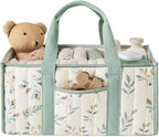 Diaper Caddy Organizer,Cute Floral Nursery Storage Basket,Soft Portable Changing Table Car Caddy Organizer Gift (Floral H) by Ankick
