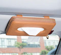Car Tissue Holder, Sun Visor Tissue Holder, Car Visor Napkin Holder, PU Leather Backseat Tissue Case Holder for Auto Vehicle with Zipper (Brown) by Cartisen