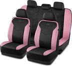 Skechers Memory Foam Seat Covers,Leather Car Seat Covers, Ultimate Comfort & Support Seat Covers Full Sets Airbag Compatible, Automotive Universal Fit Most for SUVs, Vans, Sedans, Cars, Trucks,Pink by Unknown