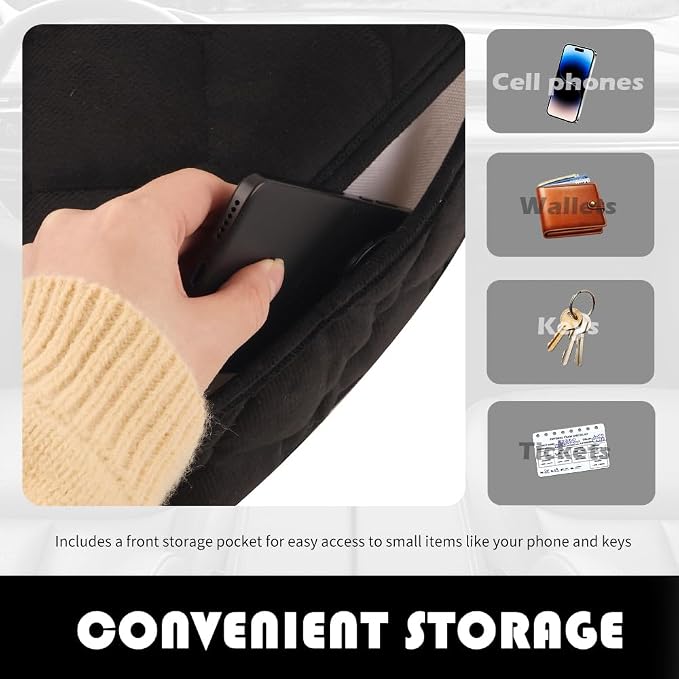 Plush Soft Car Seat Covers Rear Seats,Anti-Slip & Comfortable Car Seat Cushion with Storage Pockets,Universal Cars Seats Pad Cars Interior Accessories for SUVs,Trucks（Rear） - Image 5