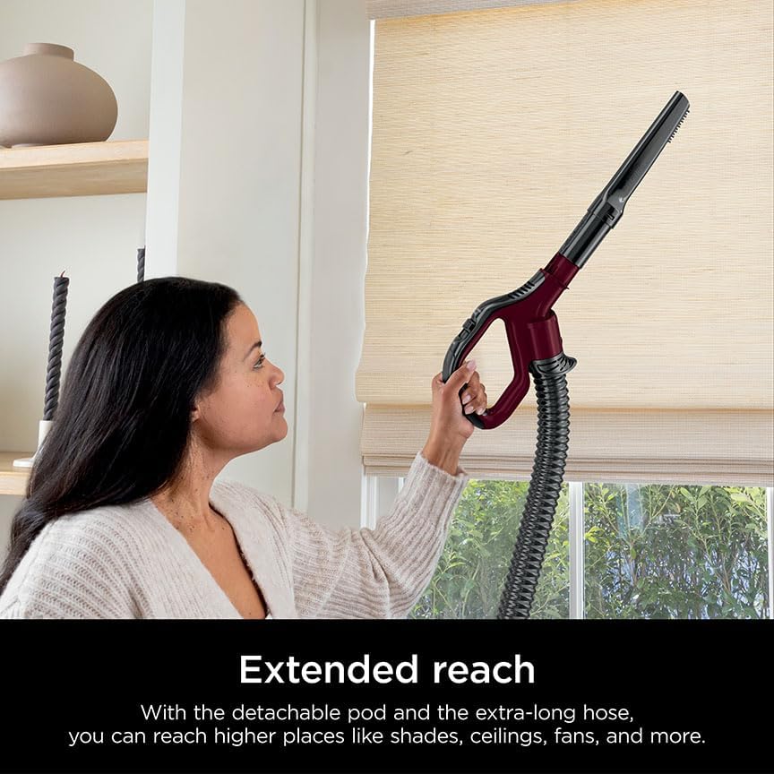 Shark Detect Lift-Away Corded Vacuum, Brushroll, Burgundy, LA492 - Image 3
