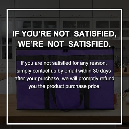 Bodaon Insulated Food Delivery Bag, XXX-Large Grocery Bags, Purple, 1-Pack | Meal Grocery Tote Insulation Bag for Catering/Drivers for Hot and Cold Food, Commercial, Large Capacity Reusable Warming Bag - Image 6