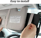 Black Car Sun Visor Organizer, Document Storage Pocket Interior Accessory | Visor accessories multi-slot design stores docs, cards & sunglasses, slim fits all vehicles without obstructing sight - Image 6