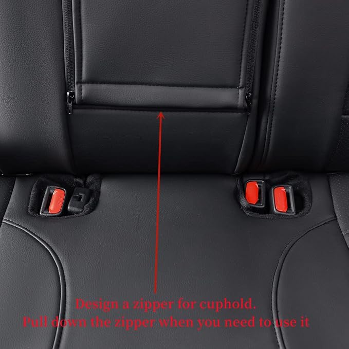 Car Seat Covers for 2009-2013 Subaru Forester,Rear No Armrest,Faux Leather | Full Set Suv Seat Cushion,Easy Installation,Factory Look,Waterproof Car Seat Protector (Black) - Image 5