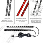Car LED Strip Light, Interior Car Lights, 12V 24 LED Auto Atmosphere Lamps with Cigarette Lighter, Auto Lamp Ambient Night Light Strip Lighting Kit for Vehicles (USB/Blue) - Image 7