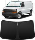 INSAUTO Custom Fit Windshield Sun Shade for Chevrolet Express 1995-2026 | Foldable Front Window Sunshade Car Accessories, UV & Heat Reflector, Keeps Interior Cool, Includes Storage Bag by INSAUTO