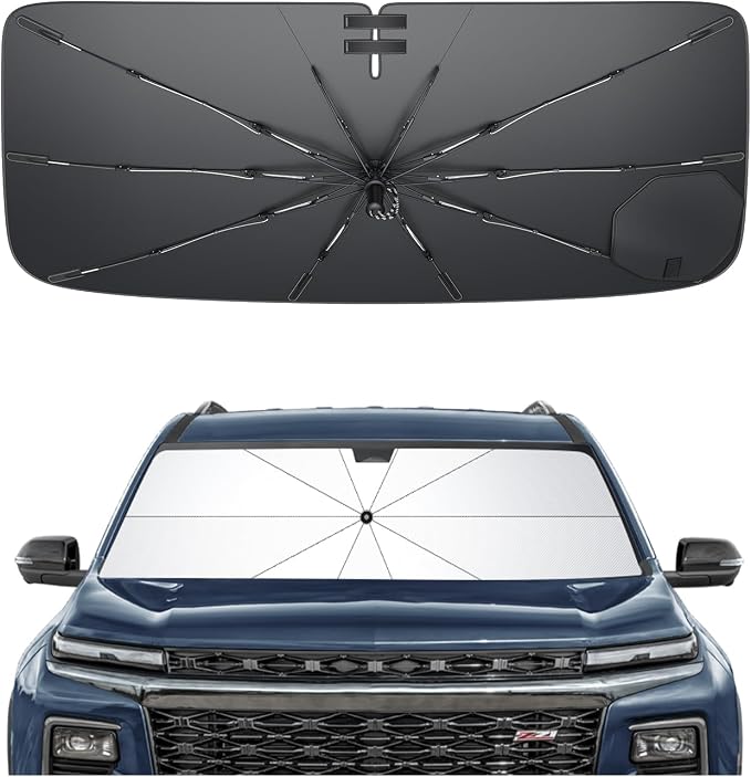 SXCY for 2024 2025 2026 Chevy Traverse Windshield Umbrella Sunshade | [Easier Foldable] for 24-26 Chevy Traverse Accessories 2025 2026 Tr averse Sunshade Umbrella Windshield Umbrella Shade by SXCY