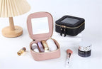 Small Clear Makeup Bag Travel Cosmetic Case, Portable Make Up Organizer Traveling Compact Car Bag for Essentials Transparent Toiletry Bag with Zipper - Image 7