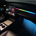 LED Car Ambient Lighting Strip for Tesla High Brightness with APP Control Multiple Colors and Car LED Strip Lighting Neon Lights for Model 3/Y (Dashboard& 4 Floor Lights) by RYE