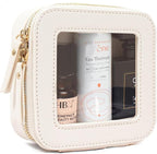 Travel Clear Makeup Bag Set, TSA Approved Cosmetic Bag Case with Zipper Portable Makeup Pouch Toiletry Bag Traveling Cosmetic Organizer Storage Bag Car Organizer Car Essentials by FFpaw