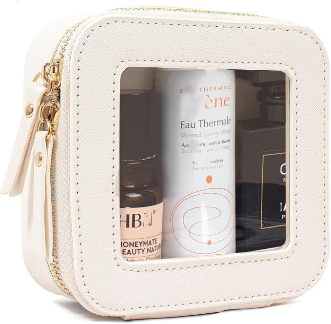 Travel Clear Makeup Bag Set, TSA Approved Cosmetic Bag Case with Zipper Portable Makeup Pouch Toiletry Bag Traveling Cosmetic Organizer Storage Bag Car Organizer Car Essentials by FFpaw