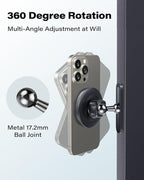 APPS2Car Gym Magnetic Phone Holder, Aluminum Alloy Base & Ball Joint, Black | 360° Adjustable Dual Magnet Phone Mount for MagSafe, Attach to Metal Surface, Gym Accessories for Workout Recording - Image 4