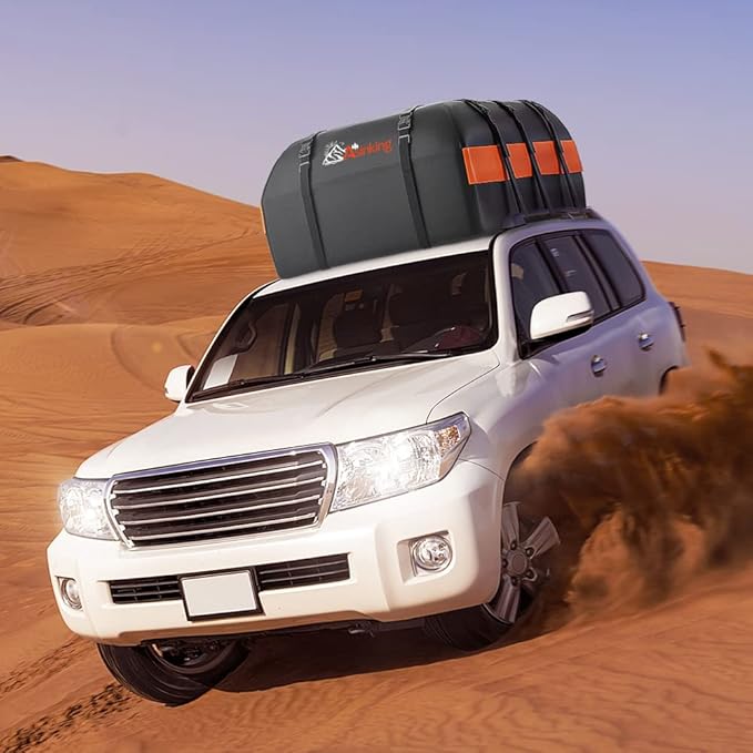Car Rooftop Cargo Carrier Bag, 15 Cubic Feet Waterproof Heavy Duty 840D Car Roof Bag for All Vehicle with/Without Racks - Anti-Slip Mat, 6 Door Hooks, Storage Bag, 2 Extra Straps, Luggage Lock - Image 7