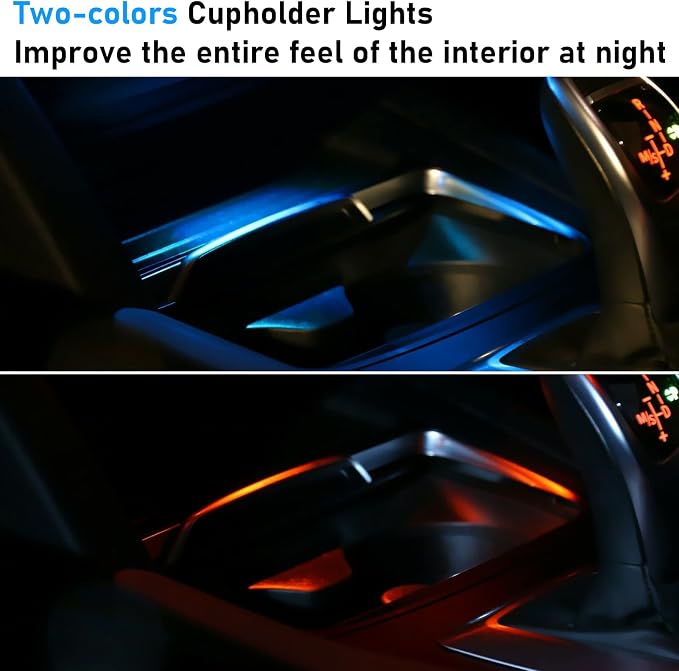Jaronx for BMW LED Console Ambient Light for 3' F30 F31 F80, 4' F32 F33 | 1' F20 F21, 2' F22 F23, Center Console Ambient Lights LED with Dual Color Lighting - Image 4