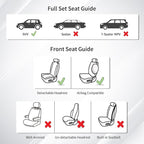 Huidasource Front Car Seat Covers Fit for Toyota RAV4, Full Coverage Seat Protector Fit for 2019-2024 Toyota Rav4 XLE LE XLE Premium Limited(Not for Hybrid/Adventure/TRD Off-Road/Prime, Black&Blue) - Image 7