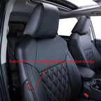 coverdream Custom Seat Covers Compatible with Select Toyota Corolla L,LE 2020 2021 2022 Models - Leatherette (Red/Black,Full Set) - Image 3