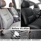 Front Seat Covers Custom Fit for Lexus RX350 2009-2026, Black | Lumbar Support, Luxury Faux Leather, Breathable, Anti-Slip, Airbag Compatible, Waterproof, Car Seat Protectors, 1 Row 2 Seats - Image 4