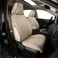 EKR Rav4 Seat Covers Custom Fit for Toyota Rav4 2021-2024 Prime SE,XSE & 2019-2025 Hybrid/PHEV SE,XSE, Leather Car Seat Cover Full Set for SUV,Faux Leather(Beige) by EKR