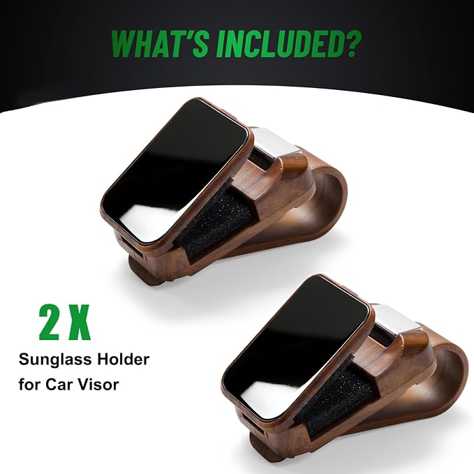Dsycar Sunglasses Holder for Car, 2 Pack Car Sun Visor Sunglasses Clip | One-Handed-Operation Easy Access Storage for Driving,Universal Fits Anti-Scratch Car Sun Visor Accessories - Image 8