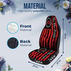 GENANY Vintage Patriotic Flag Car Seat Covers, 2-Piece Front Seat Set | 2-piece polyester front seat cover set, each 35 x 21 x 21 inches, with adjustable straps and hooks - Image 5