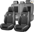 Fit for Toyota Corolla Cross Seat Covers 2022-2026,Premium Leather, 360° Full Protection, Thick Padding & Memory Foam, Waterproof & Stain-Resistant Car Seat Cover Full Set (5 Seat,Gray&Black) by Unknown