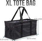 Extra Large Utility Tote Bag - Oversized Collapsible Large Beach Bag, Great for Pool with Sturdy Frame, Extra Side Pockets and Tons of Storage - Image 4
