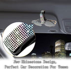 2PCS Bling Rhinestone Car Sun Visor Glasses Holders W/Anti-Scratch Sponge | Car Decoration for Women Girls,Ticket Card Clip Visor Organizer,Universal Rhinestone Auto Accessories - Image 3